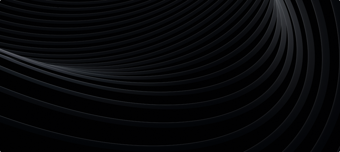 Abstract black turbine-inspired BeauTech brand visual