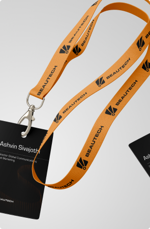 BeauTech event lanyard