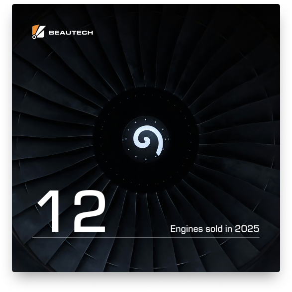 BeauTech twelve engines sold social post